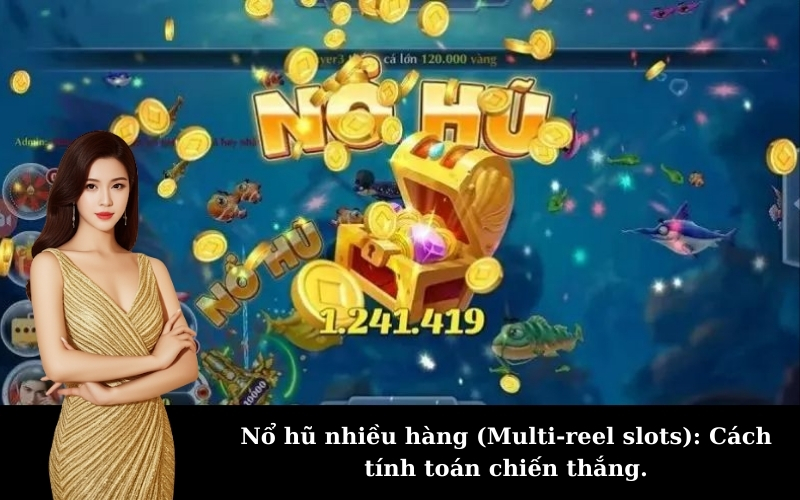 Nổ hũ nhiều hàng (Multi-reel slots): Cách tính toán chiến thắng.