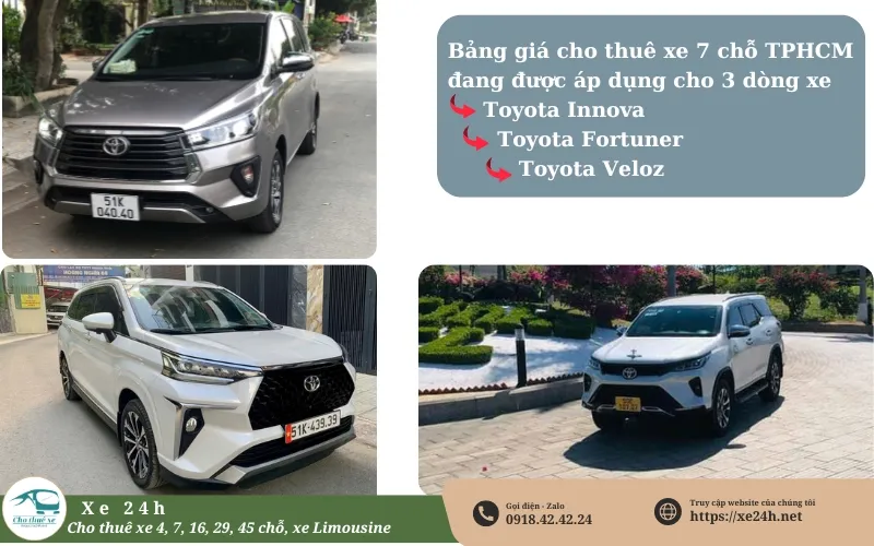 Thuê xe 7 chỗ Xe24h Uy tín Giá rẻ